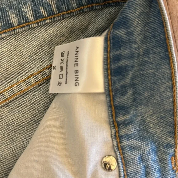 ANINE BING The Kit Blue Shorts Sz 30 **NWT** - Picture 7 of 16